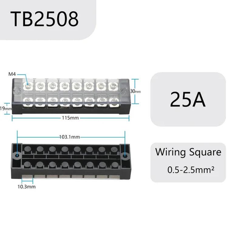 Professional-Grade TB Series Barrier Terminal Blocks - Secure 12V Connections