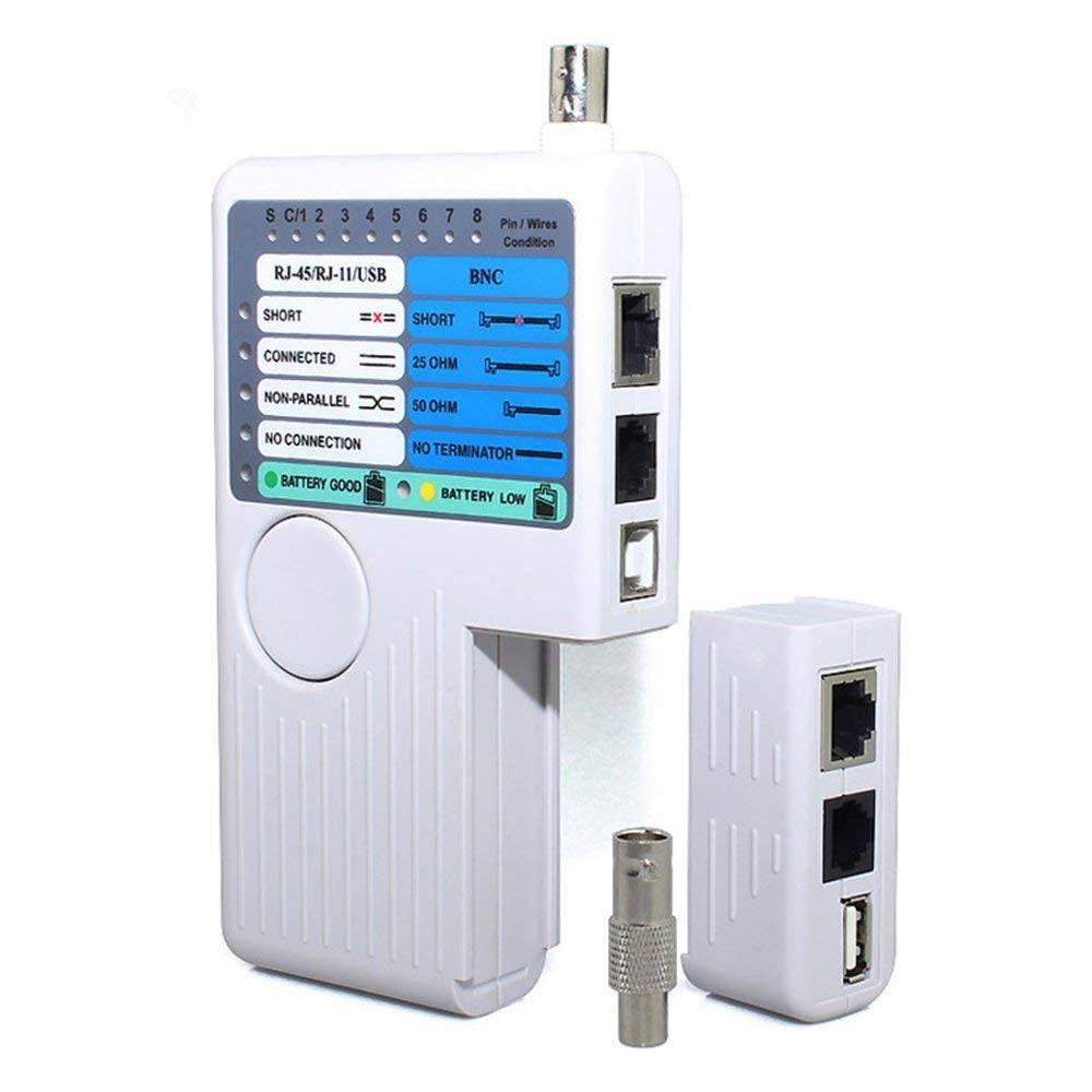  Network Cable Tester for RJ45/RJ11/USB/BNC LAN Cable Cat5 Cat6 