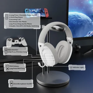 ATTACK SHARK L80 Tri-Mode Wireless Gaming Headset - Thumbnail Image 6
