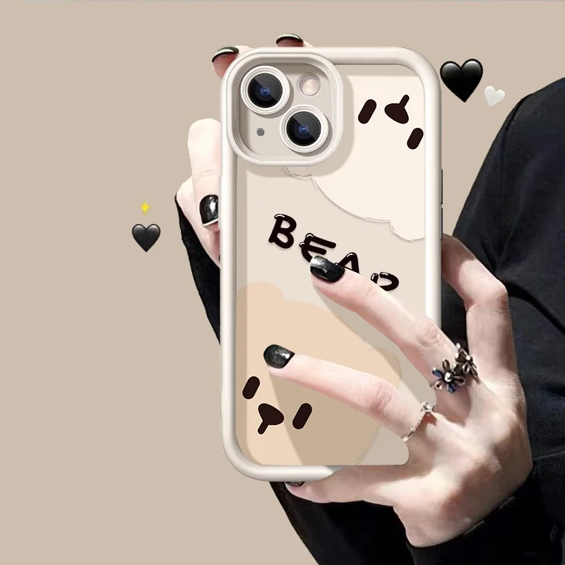 Cute Bear Pattern Shockproof iPhone Case - Image 2