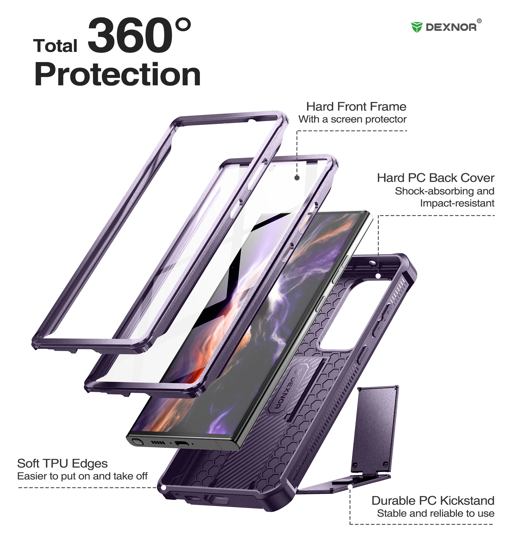 DEXNOR Shockproof Full Body Samsung Case - Image 5