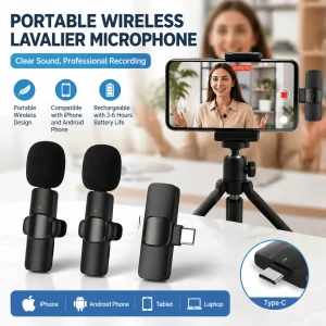 Portable Wireless Lavalier Microphone