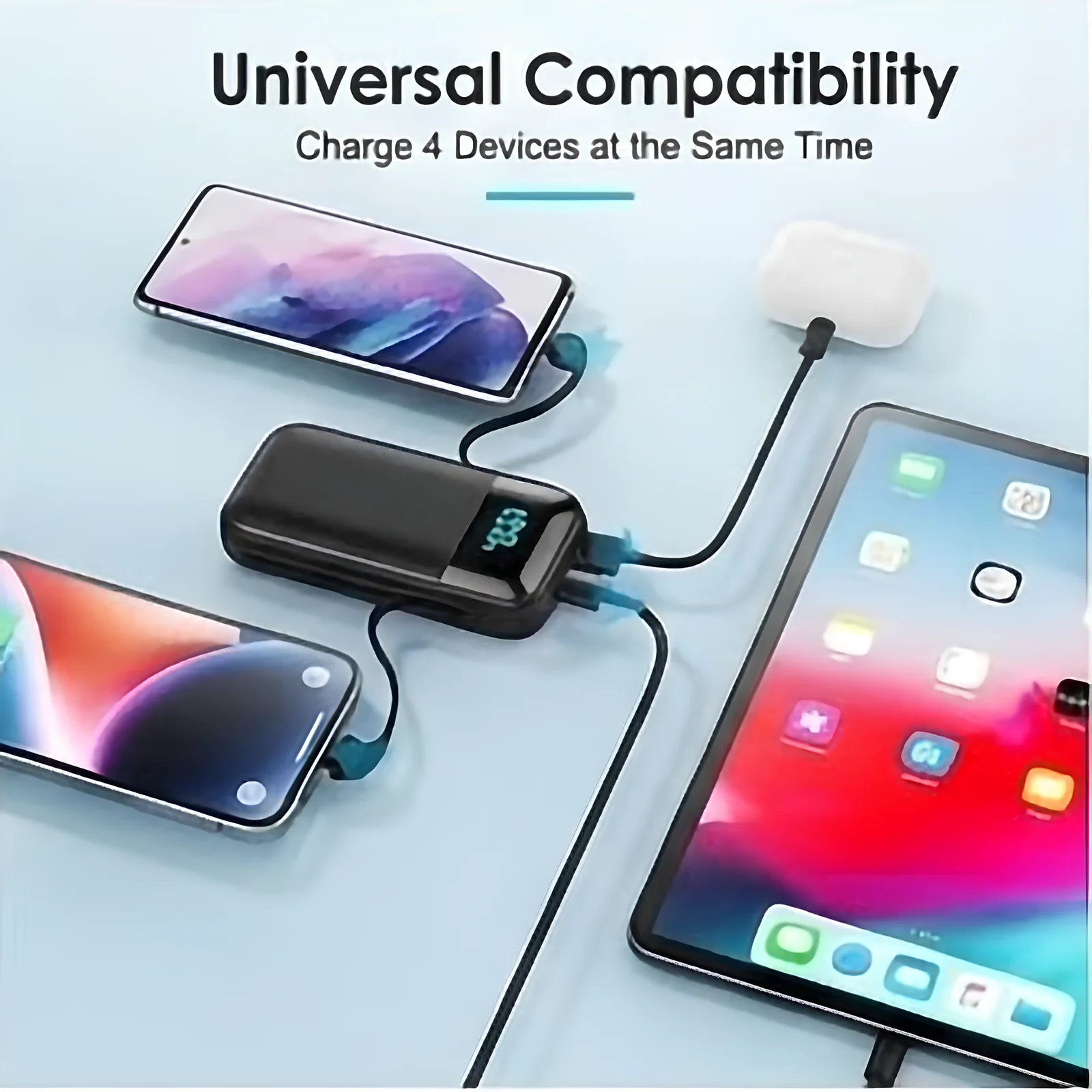 13800mAh 18W PD Power Bank with Cables - Image 3