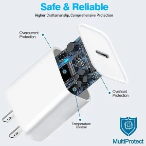 Fast Charging Wall Charger with 6FT USB-C Cable - Thumbnail Image 6