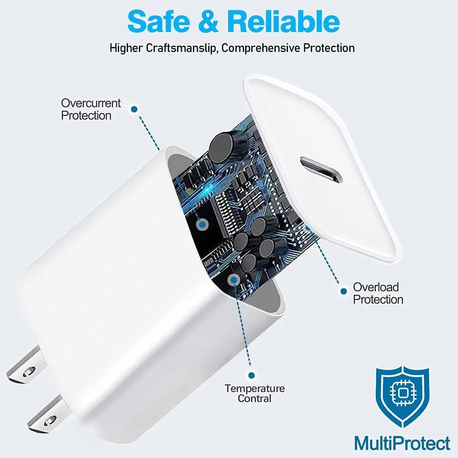 Fast Charging Wall Charger with 6FT USB-C Cable - Image 6