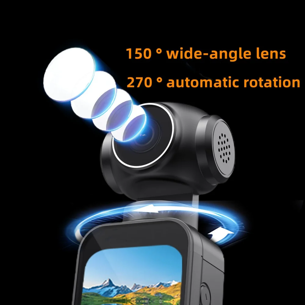 5K Pocket Action Camera 270° Rotation Lens - Image 2