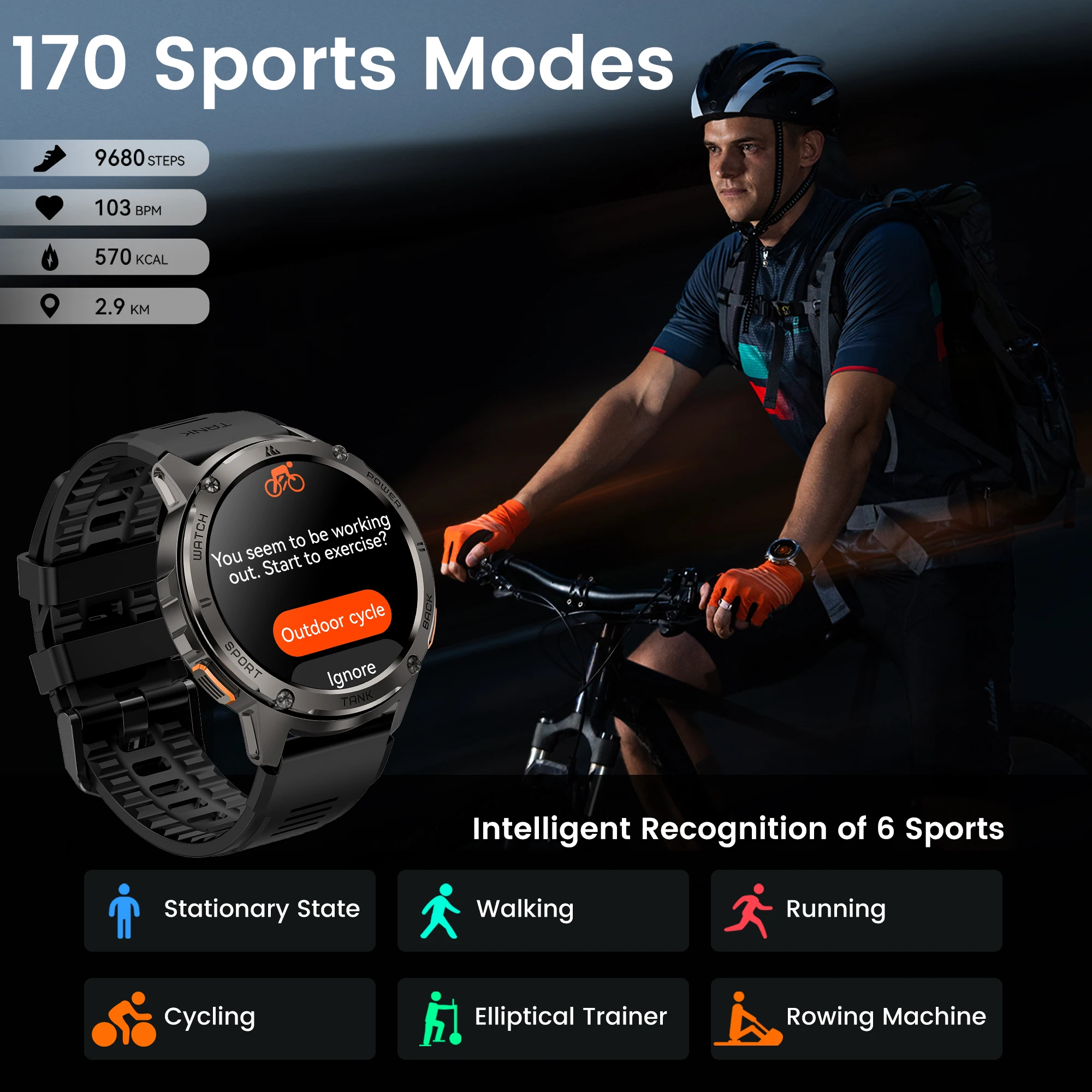KOSPET TANK T3 AMOLED Smart Watch - Image 3