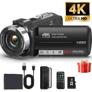4K Video Camera Camcorder Ultra 80MP Digital - Thumbnail Image 4