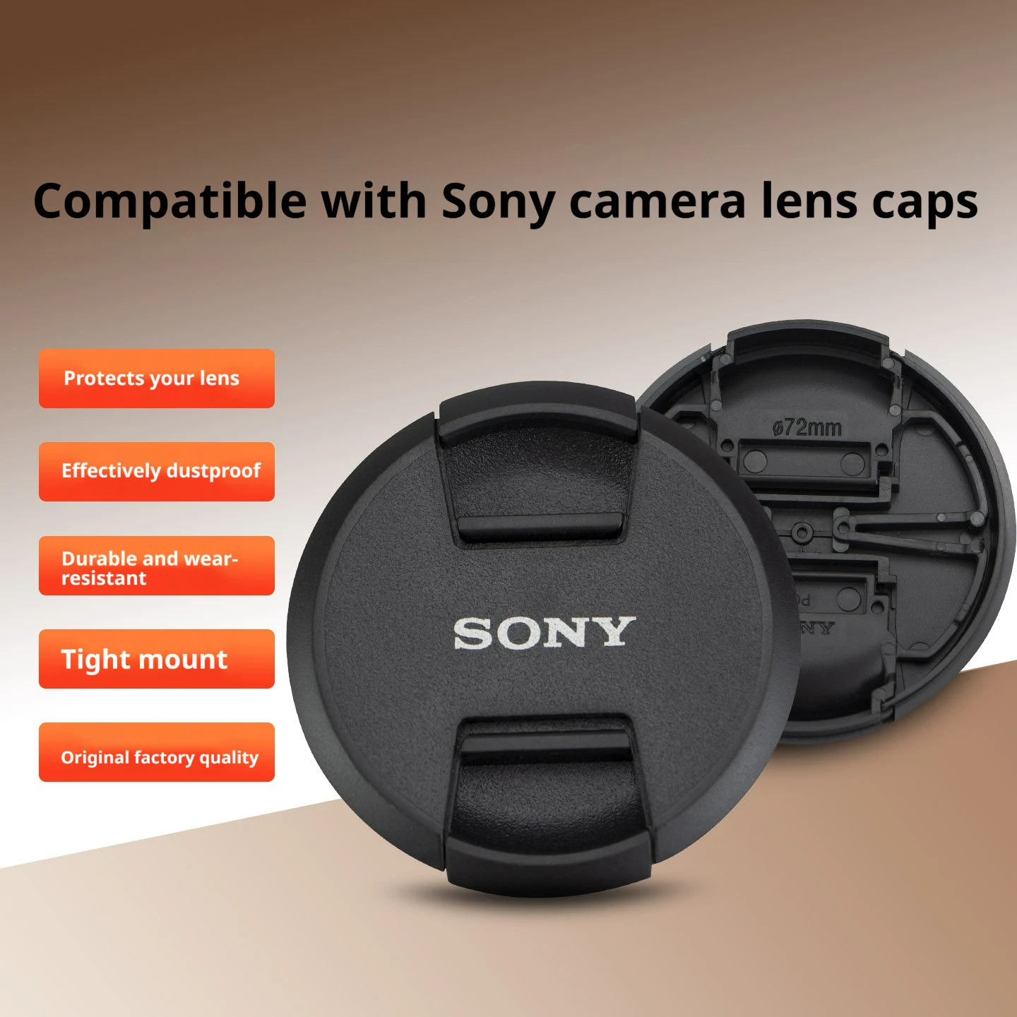 Universal Snap-on Lens Cap 37mm-82mm - Image 1