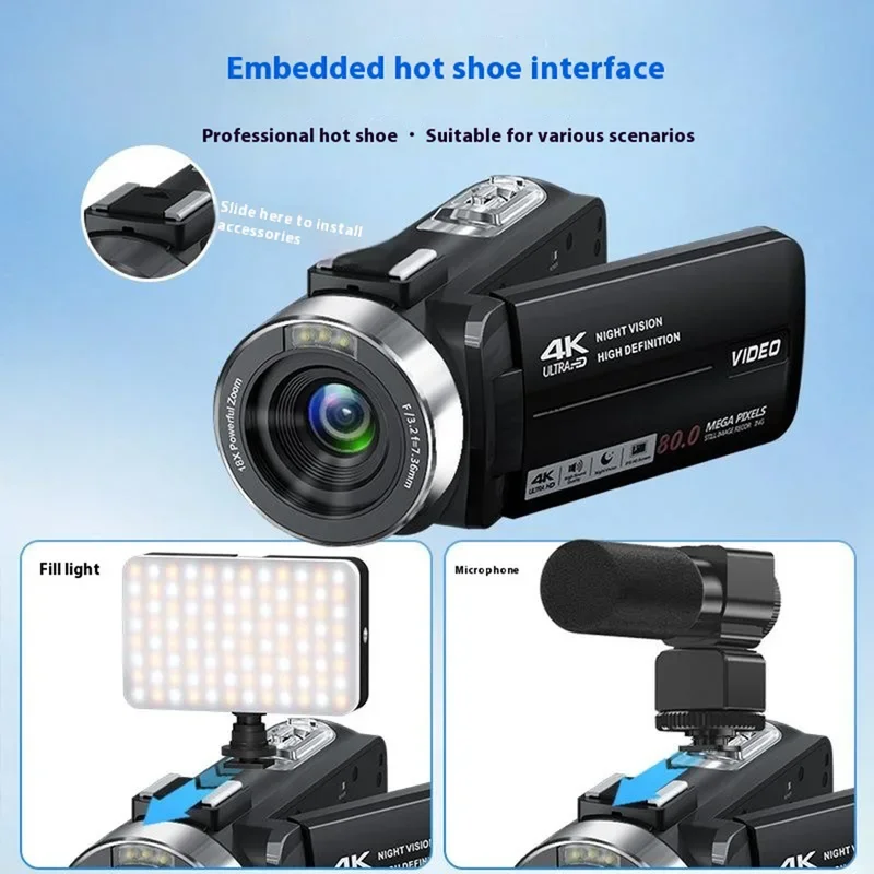 4K Video Camera Camcorder Ultra 80MP Digital - Image 3