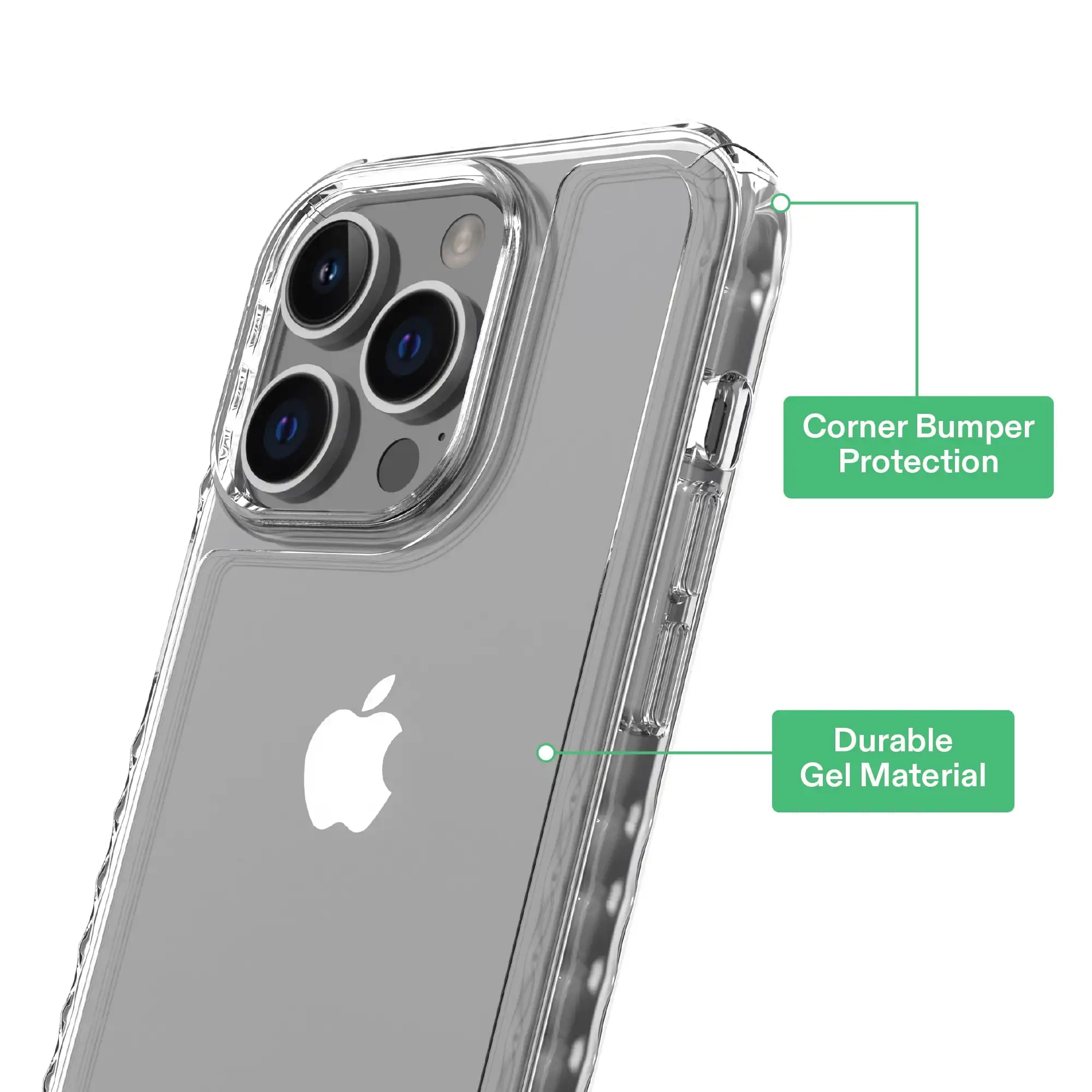 ONN Clear Protective Case for iPhone 15 Pro Max - Image 3