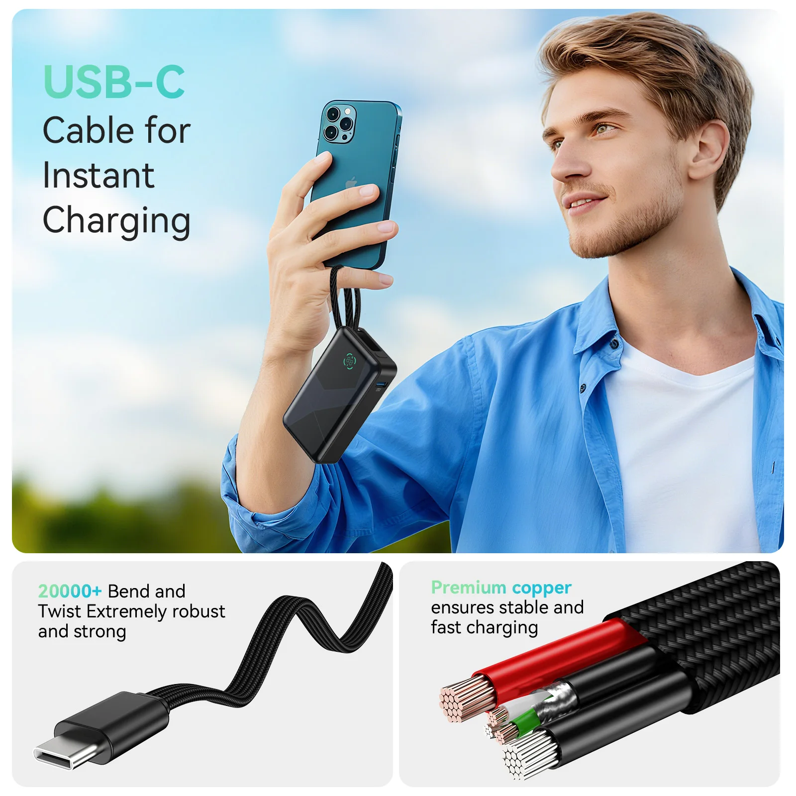 10000mAh PD30W Portable Power Bank - Image 6
