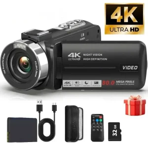 4K Video Camera Camcorder Ultra 80MP Digital