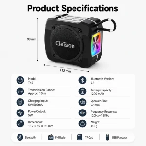 Portable Bluetooth Speaker - Thumbnail Image 5