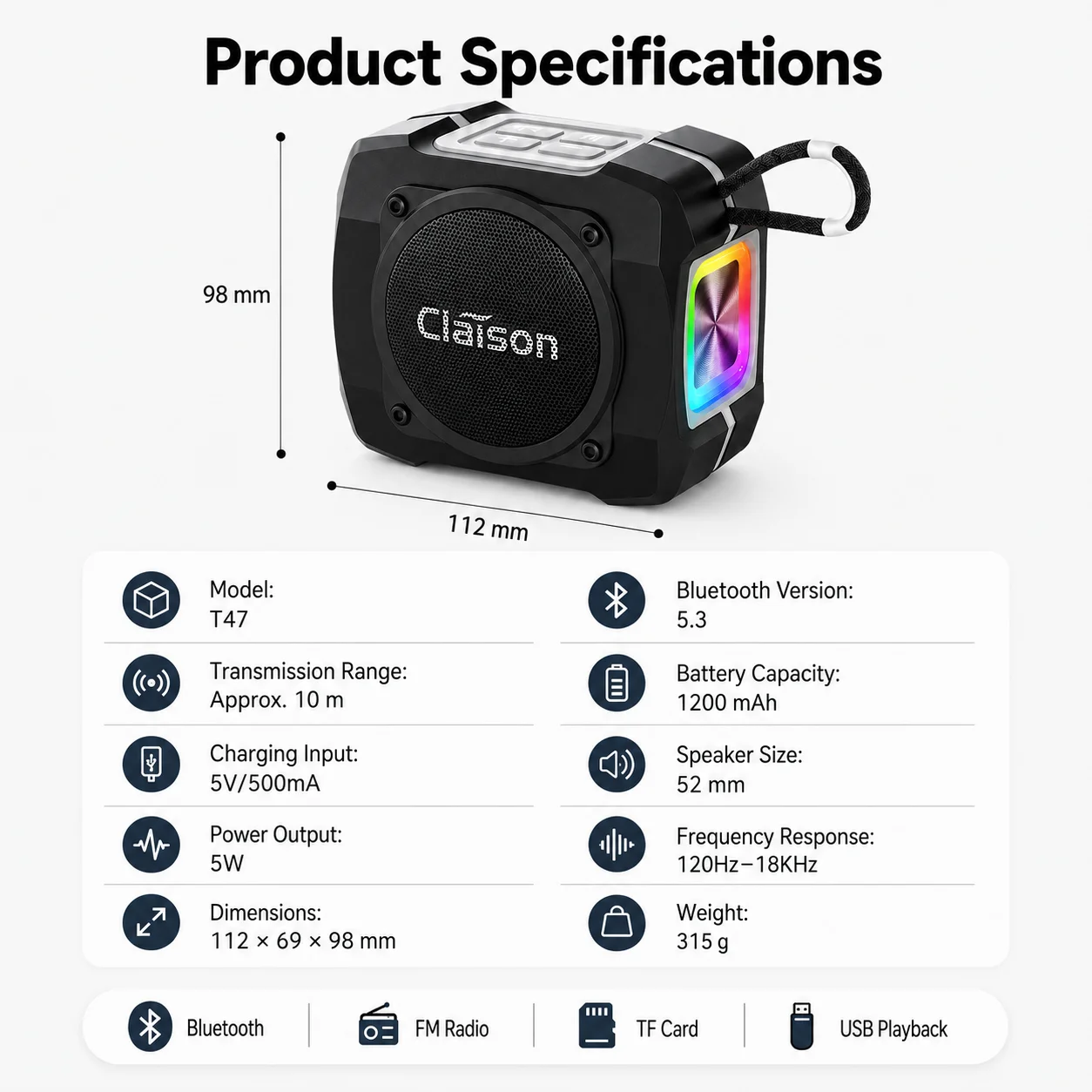 Portable Bluetooth Speaker - Image 5