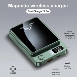 10000mAh Magnetic 22.5W Wireless Power Bank - Thumbnail Image 3