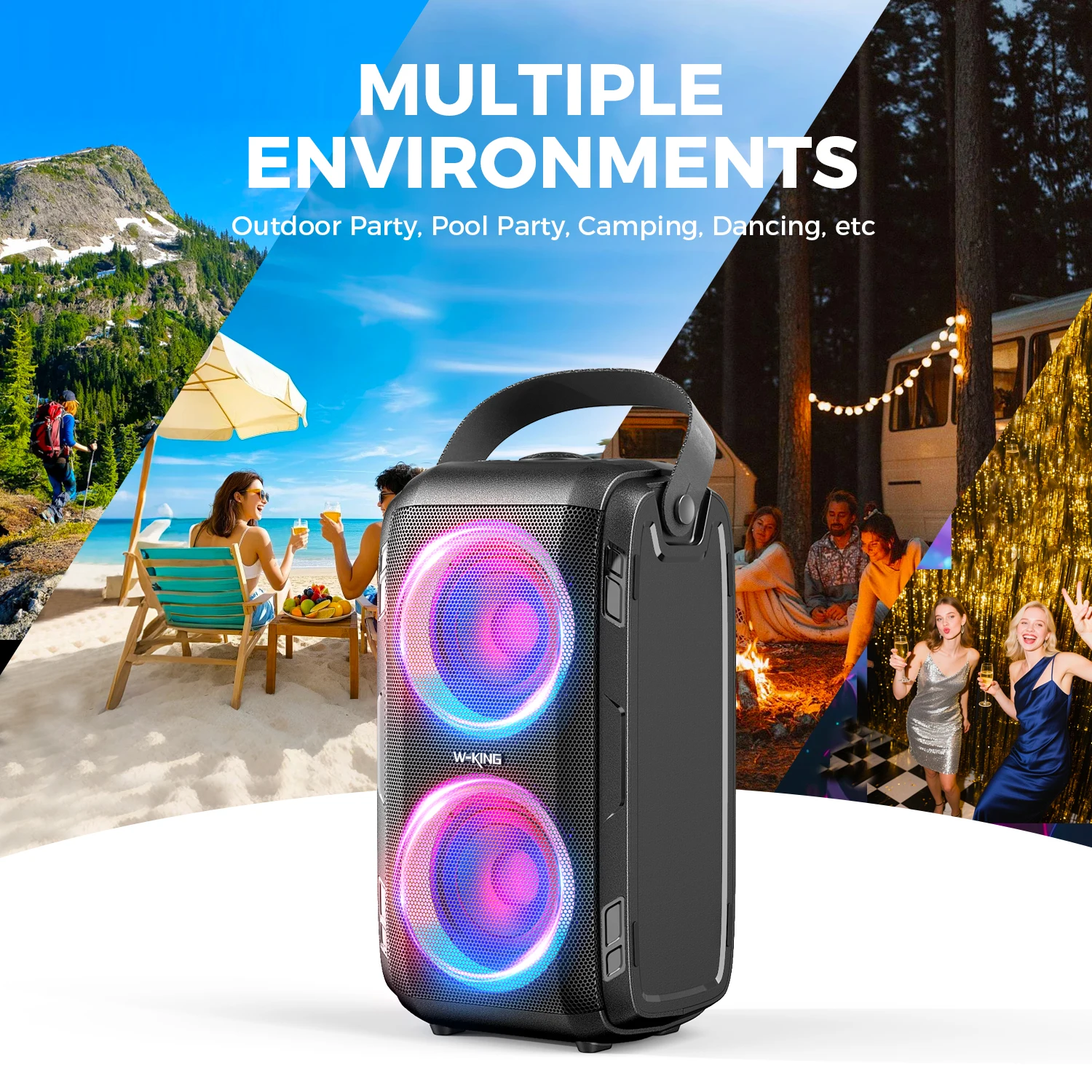 W-KING 180W Peak Party Large Bluetooth Speaker - Image 3