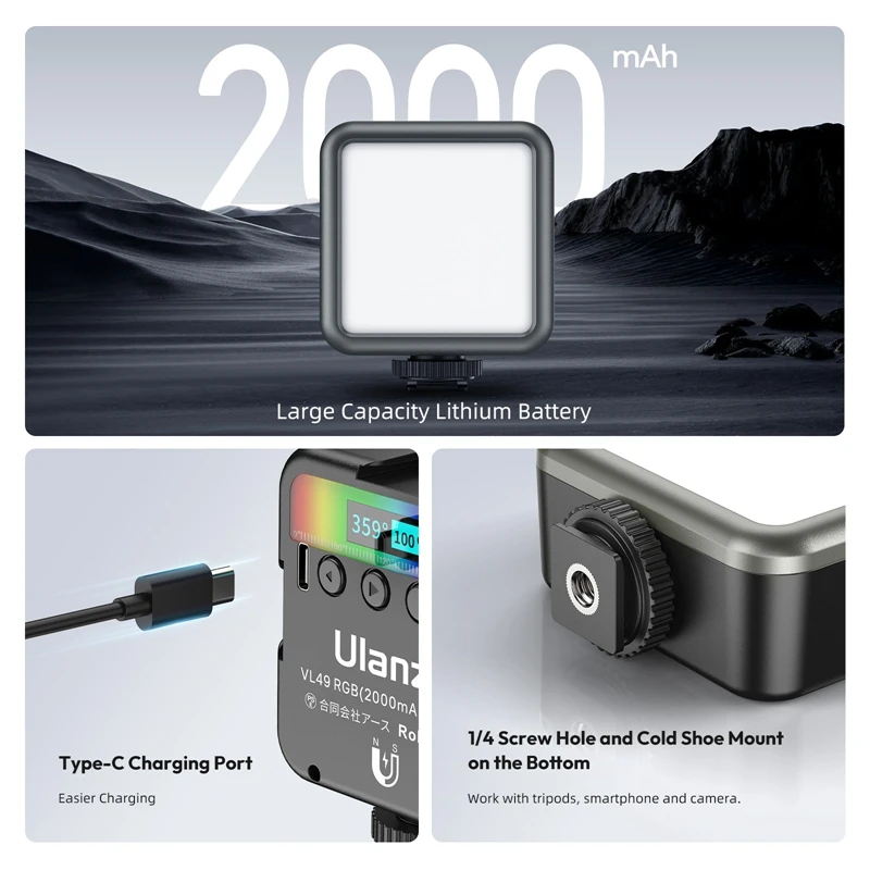 Ulanzi VL49 RGB Mini LED Video Light - Image 6