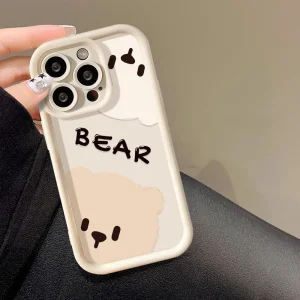 Cute Bear Pattern Shockproof iPhone Case - Thumbnail Image 3